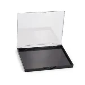 Empty Magnetic Eyeshadow Palette With Clear Top, Travel Makeup Organizer With 40pcs Adhesive Metal Stickers For Diy Your Own Eyeshadow Lipstick Blush Powder (Small Palette - 4.8'' X 4'')