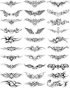 30pcs Tramp Stamp Temporary Tattoos, Bachelorette Tattoos Realistic Temporary Tattoos y2k Accessories Fake Tattoo Stickers Long Lasting Arm Neck Tribal Tattoo Stickers For Adults Party Favors - Realistic Temporary Tattoos y2k Accessories Fake Tattoo Stick