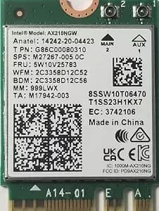 Intel ax210.Ngwg With Vpro, Bluetooth 5.2 Wireless Network Adapter Card Wi-Fi 6e