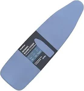 Vividpaw Ironing Board Cover And Pad, Standard Size 15x54, Thick Padding - Elastic Edge, Silicone Coated, Scorch Resistant, Adjustable Fastener, Heavy Duty Padded Iron Board Covers (Blue)