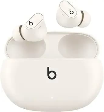 Beats Studio Buds + - True Wireless Noise Cancelling Earbuds, Enhanced Apple & Android Compatibility, Built-In Microphone, Sweat Resistant Bluetooth Headphones, Spatial Audio - Ivory - Noise Cancellation And Audio Playback With 2 Drivers, Microphone And W