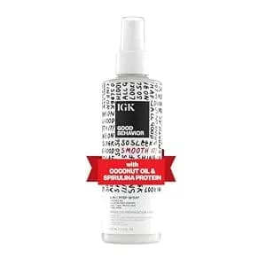 Igk Good Behavior 4-In-1 Prep Spray - Leave In + Detangle + Heat Protectant - Vegan + Cruelty Free - 7 Oz - Controls Frizz For 24 Hours, Heat Protection + Shine, Weightless + Vegan, 7 Oz