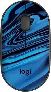 Logitech m340 Compact Ambidextrous Silent Wireless Mouse - Blue Galaxy - Silent Clicks, With 2.4 Ghz Usb-A Nano Receiver, 3 Non-Customizable Buttons, 18-Months Battery, Windows Mac Chrome Compatible