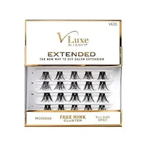 I•Envy Extended False Eyelashes Faux Mink Featherlight Reusable Artificial Eyelashes Multipack Lash Clusters