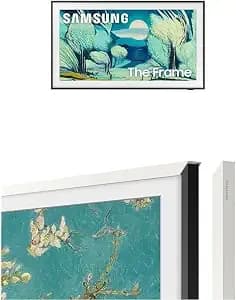 Samsung 55-Inch The Frame 4k Qled Smart Tv (2025) With Modern White Customizable Bezel - Art Mode, nq4 Ai gen2 Processor, Matte Display Bundle