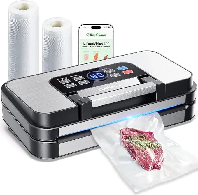 95kpa Precision Pro Vacuum Sealer, With Double Heat Seal & Dual-Pump For 2x Strength, Food Vacuum Sealer Machine, Dark Gray