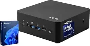Msi Cubi Nuc Ai+ Business Mini Desktop, Intel Core Ultra 7 258v, 115 Tops Ai Copilot+ Pc, 32gb lpddr5x, 1tb Ssd, Fingerprint, Support 3-Display 4k, Thunderbolt 4, Hdmi, Dual Lan, Wi-Fi 6e, Win 11 Pro