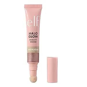 E.L.F. Halo Glow Highlight Beauty Wand, Liquid Highlighter Wand For Luminous, Glowing Skin, Buildable Formula, Vegan & Cruelty-Free, Rose Quartz