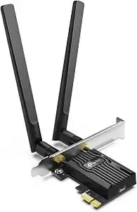 Tp-Link Wifi 6 Pcie Wifi Card For Desktop Pc ax3000 (Archer tx55e), Bluetooth 5.2, wpa3, 802.11ax Dual Band Wireless Adapter With Mu-Mimo, Ultra-Low Latency, Supports Windows 11, 10 (64bit) Only