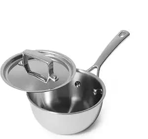 Sur La Table Classic 5-Ply Stainless Steel Saucepan, Silver