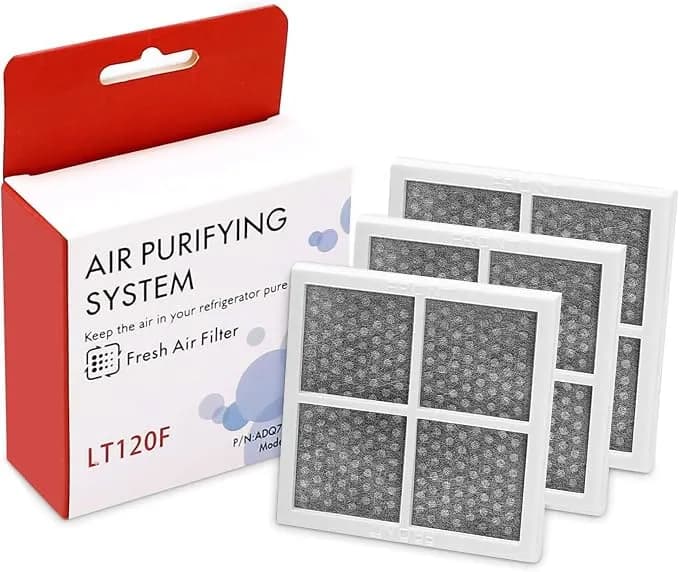 3 Pack lt120f Refrigerator Air Filter Replacement For Lg Kenmore 9918 - Compatible With Lg lt120f Kenmore Elite 46-9918 469918 9918 Replaces adq73214402 adq73214403 adq73214404