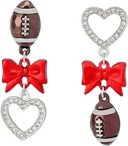 Betsey Johnson Women'S Kick Off Football Mismatch Earrings