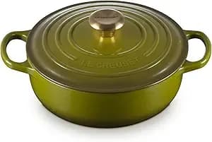 Le Creuset Enameled Cast Iron Signature Round Sauteuse, 3.5 Qt., Olive