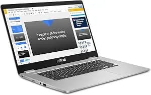 Asus Chromebook c523 Laptop, 15.6" Hd Nanoedge Display With 180 Degree Hinge Intel Dual Core Celeron Processor, 4gb Ram, 32gb Storage, Silver Color, c523na-dh02