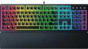 Razer Ornata v3 Gaming Keyboard, Low-Profile Keys, Black - Mecha-Membrane Switches, Uv-Coated Keycaps, Backlit Media Keys, 10-Zone Rgb Lighting, Snap Tap, Magnetic Wrist Wrest