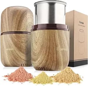 Cool Knight Electric Herb Grinder, Fast Grinding, 120g Large Capacity - Electric Spice Grinder For Herbs, Spices & Coffee, Stainless Steel Blades, Press-Down Operation