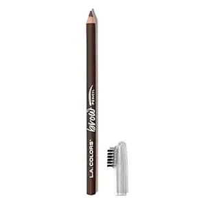 L.A. Colors On Point Brow Pencil W/Built In Brush, Medium Brown cbp393