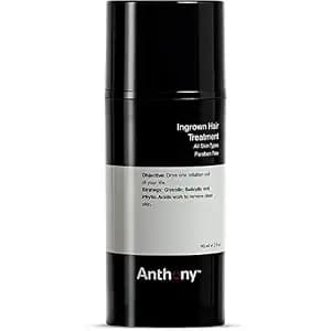 Anthony Ingrown Hair Treatment For Men Gel Solution To Calm Down Razor Burn – Scar And Redness Eliminator, Bump Removal – 3 Fl. Oz