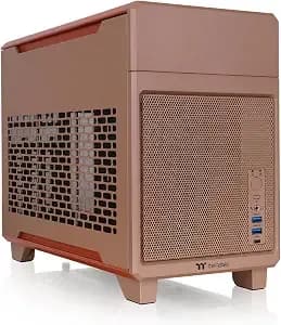 Thermaltake tr100 Sff Chassis; Mitx Support; 18.9 Liters; Pcie 4.0 Riser Cable Included; 360mm Gpu Clearance; 280mm Radiator Support; Removable Pcie Bracket; Gravel Sand; Ca-11a-00sgnn-00