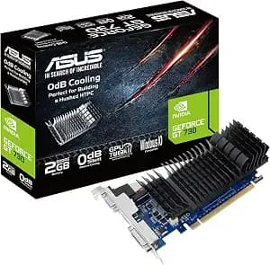 Asus Geforce Gt 730 2gb gddr5 Low Profile Graphics Card For Silent Htpc Builds (With I/O Port Brackets), 3 Year Warranty