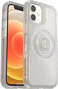 Otterbox + Pop Symmetry Series Clear Case For Iphone 12 Mini, Retail Packaging - Stardust (Silver Flake/Clear) With Stardust Pop