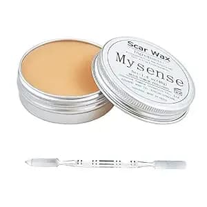 Mysense Scar Wax Kit Sfx Make Up Special Effects Fake Molding Wound Skin Wax Body Paint Halloween Set Fake Nose Stage Zombie Cosplay Costume Sfx Makeup With Spatula,1.4oz(40g)