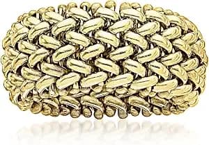 Ross-Simons Italian 14kt Yellow Gold Riso-Link Ring