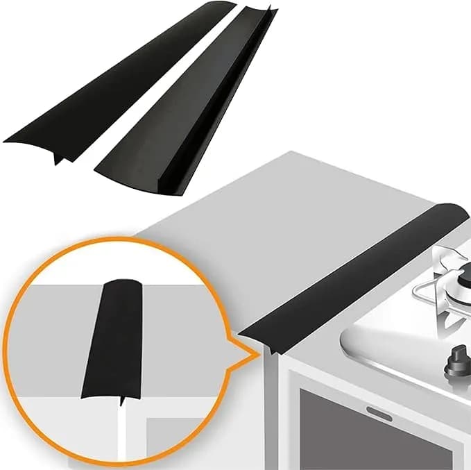 Linda’S Essentials Silicone Stove Gap Covers (2 Pack), Heat Resistant Oven Gap Filler Seals Gaps Between Stovetop And Counter, Easy To Clean Stove Gap Guard (21 Inches, Black)