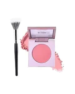 Matte Blush Palette,Light Pink Face Powder Blush Palette For Cheeks,Blendable Long Lasting Blusher,Ultra Fine Smooth Cream Lightweight Matte Velvet Finish Women Contour & Highlight Makeup Blusher-02