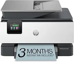 Hp Officejet Pro 9125e Wireless All-In-One Color Inkjet Printer, Print, Scan, Copy, Fax, Adf, Duplex Printing Best-For-Office, 3 Month Instant Ink Trial Included, Ai-Enabled (403x0a)