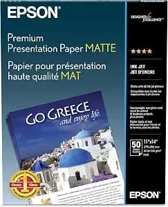 Epson Borderless Matte Paper Bright White 11 X 14 In (s041468)