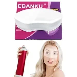Ebanku 200 Pcs Shower Face Shield Eyebrow Eyelash Shield Visors Upgrade - Eyebrow Eyelash Protector For Shower, Face Shields For Hairspray, Eyebrow Shower Visors For Adults, Disposable, Plastic,Clear