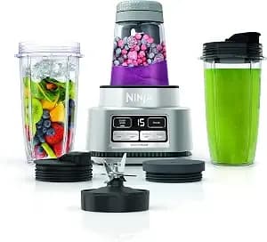 Ninja Foodi Personal Blender & Smoothie Bowl Maker, 1200pw, ss101 - Smarttorque Motor + Hybrid Edge Blades. Smoothie Bowl Maker, Nutrient Extractor, (2) 24-Oz Cups. Dishwasher Safe.