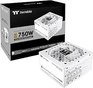 Thermaltake Toughpower Gt 750w Snow Atx 3.1 Power Supply; 80 Plus Gold Efficiency; Smart Zero Fan; Native 600w Pcie 5.1 Connector; Ps-Tpt-0750fnfagu-W; 5 Year Warranty
