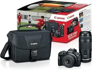 Canon Eos r100 Double Zoom Lens Kit, Black - Optical Image Stabilization Provides Up To 4 Stops Of Correction, Dual Pixel Cmos Af With Eye Detection Ensures Fast