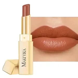 Maki Yika Moisture Light Brown Lipstick For Women Hydrate Tinted Lip Balm - Sheer Nude Lipstick For Dry Cracked Lips Glossy Lip Tinted For Christmas,ma050 Milk Brown