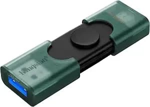 Kingston Datatraveler duog2 256gb Flash Drive - Usb-A + Usb-C 3.2 Gen 1 - dtdeg2/256gb - Usb 3.2 Gen 1 With Dual Type-A And Type-C Connectors For Documents, Photos And Videos