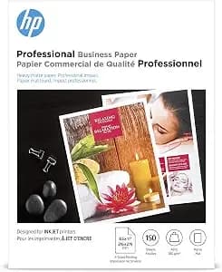 Hp Professional Business Paper, Matte, 8.5x11 In, 48 Lb, 150 Sheets, Works With Inkjet Printers (ch016a)