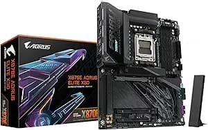 Gigabyte x870e Aorus Elite x3d Amd am5 Lga 1718 Atx Motherboard, Ryzen 9000/8000/7000, ddr5, 16+2+2 Power Phase, 4x M.2, Pcie 5.0, Wifi 7, 5 Gbe