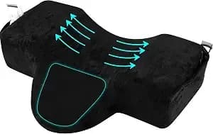 Imene Lash Pillow For Eyelash Extensions- Memory Foam Lash Pillow With Neck And Back Support, Large Ergonomic Lash Bed Pillow With Velvet Pillowcase And Lash Organizer Pockets