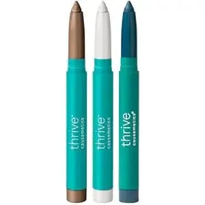 Thrive Causemetics Brilliant Eye Brightener Eyeshadow Stick, Bold Brown Eye - Eyeshadow Stick Bundle For Bold Brown Eyes, Waterproof Cream-To-Powder Eye Highlighter, Crease Resistant, Vegan