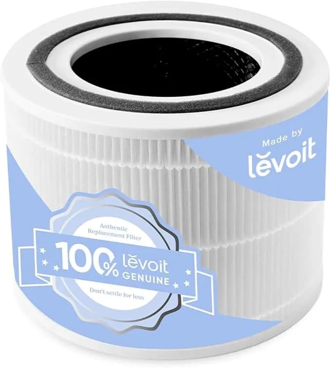 Levoit Core 300-P Air Purifier Replacement Filter, Genuine Air Filters - Aham Verifide, Supports Hepa Sleep Mode, Activated Carbon, Removes Smoke Odor, Allergens, Pet Hair, Core 300-Rf, 1 Pack