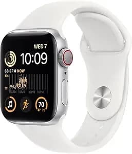 Apple Watch Se (2nd Gen) (Gps + Cellular, 40mm) - Silver Aluminum Case With White Sport Band, S/M (Renewed)