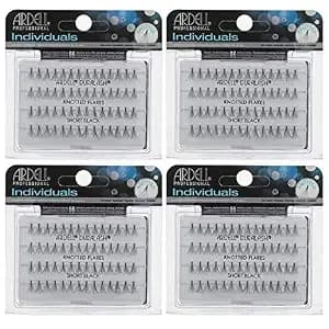 Ardell False Eyelashes Short Black, Diy Lash Clusters, Eyelash Extension Kit, 4 Pack