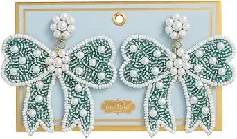Mud Pie Women'S Bow Beaded Earrings