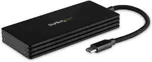 Startech M.2 Sata Ssd Enclosure, Usb-C 3.1 Gen 2, Portable (sm21bmu31ci3) - External M.2 Sata Ngff, Usb 3.2 Gen 2 10gbps, Full Sata Iii, I/Ii Backward, B-Key/B+M-Key, Integrated Usb-C