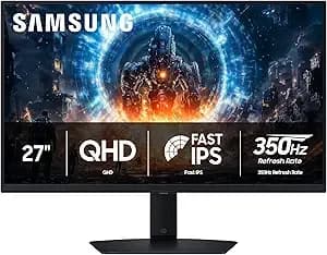 Samsung 27” Odyssey g6 g60f Qhd Resolution Gaming Monitor, 350hz Refresh Rate, Fast Ips Panel, Vesa Displayhdr™ 400, Nvidia G-Sync Compatible, Amd Freesync™ Premium, Ergonomic Stand, ls27fg60denxza