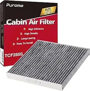 Puroma 1 Cabin Air Filter Activated Carbon For cp285 cf10285 Toyota Lexus - For Camry Highlander Corolla Sienna Tundra, Easy Installation, Odor Removal, High Airflow Capacity, Long-Lasting, Multi-Layer