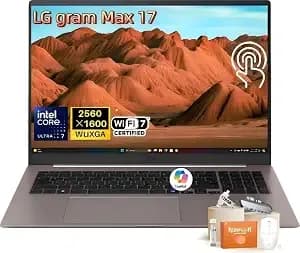 Lg Gram Max 17 Laptop 2026, 17" Wqxga Ips Touchscreen, Intel Ultra 7 355 Ai Cpu, 32gb Ram 7500 Mhz, 1tb Ssd, thunderbolt4, Ultra-Light Business Laptop, 26.5-Hour Battery, Windows 11 Pro, W/Accessories