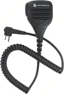 Motorola Original Oem pmmn4013 pmmn4013a Remote Speaker Microphone With 3.5mm Audio Jack, Coiled Cord & Swivel Clip, Intrinsically Safe